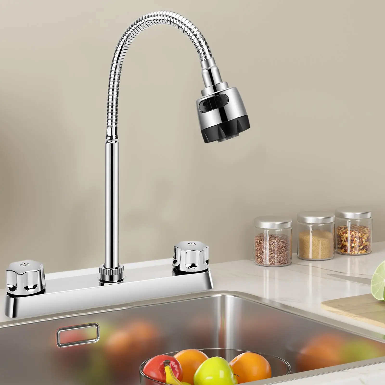 

RV Kitchen Faucet Easy to Install Modern Camp Car Faucet for Motorhomes RV