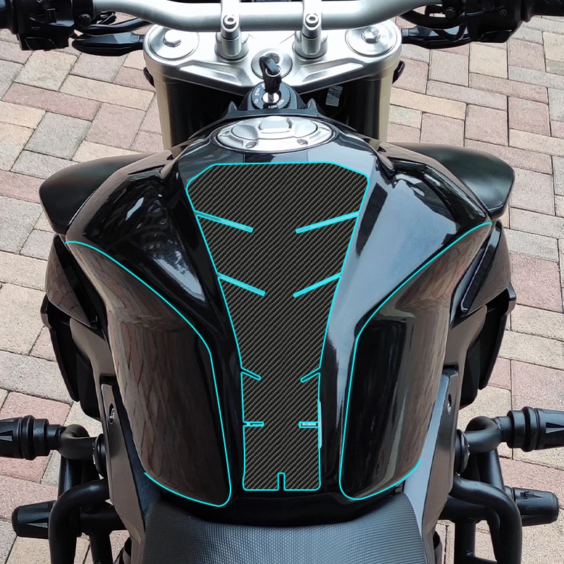 Motorcycle Fuel Tank Sticker Anti-scratch Sticker Fish Bone Sticker Carbon fiber sticker Protective Film fo Loncin  Voge 500R 22