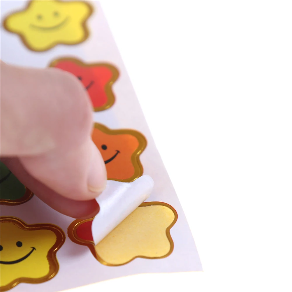 10sheets Kids Boys Girls Cute Smile Little Star Stickers School Teacher Rewards Encouragement Reward Sticker Toys