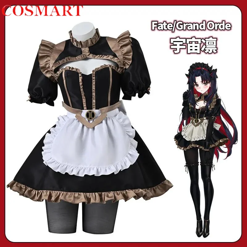 

COSMART Fate/Grand Order FGO Ishtar Astarte Space Ishtar Maid Uniform Dress Cosplay Costume Halloween Carnival Party Role Play