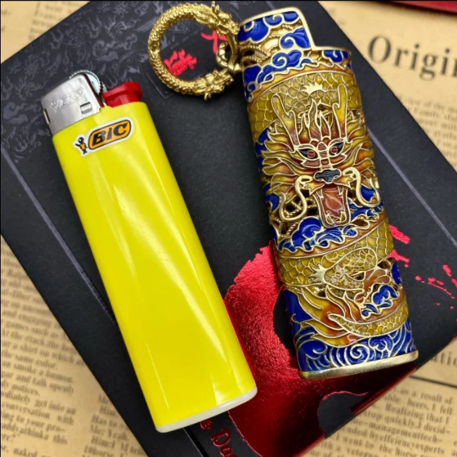 New Colored Enamel Lighter Case Cover Fits Bic J3 Lighter BicJ3 Lighter Sleeve Cover