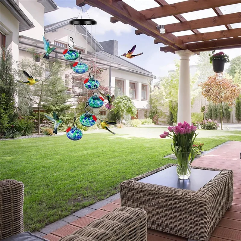 

Charming Wind Chimes Bird Feeders For Outdoors,Bird Feeder Ball For Outside Garden Decor