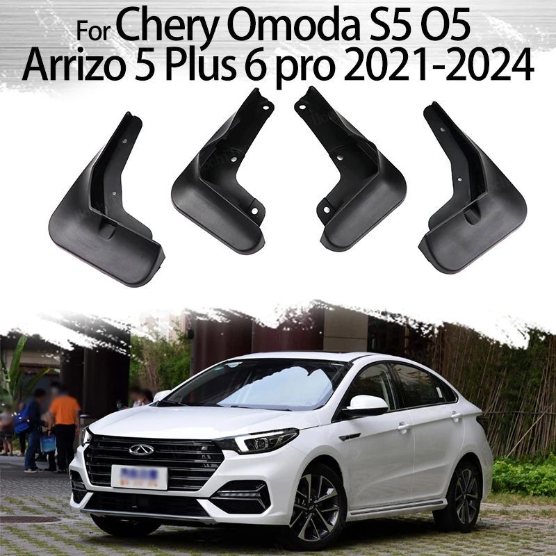 Mud Flaps No Drill Mudguard Splash Guards Front Rear Fender Protector For Chery Omoda S5 O5 Arrizo 5 Plus Arrizo 6 pro 2021-2024