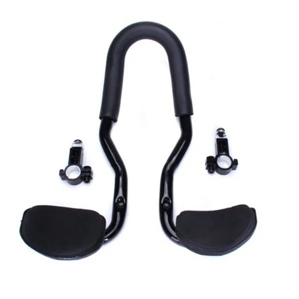 Bike Aero Handlebar Black Aluminum Alloy Ergonomic Rest Bars Compatible with Road Mountain Bike Handlebars