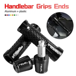 7/8'' Anti-Slip Grip Hand Motorcycle Handlebar Handle Bar Grips End Plugs FOR HONDA Rebel300 CMX500 CMX300 Rebel CMX 500 300