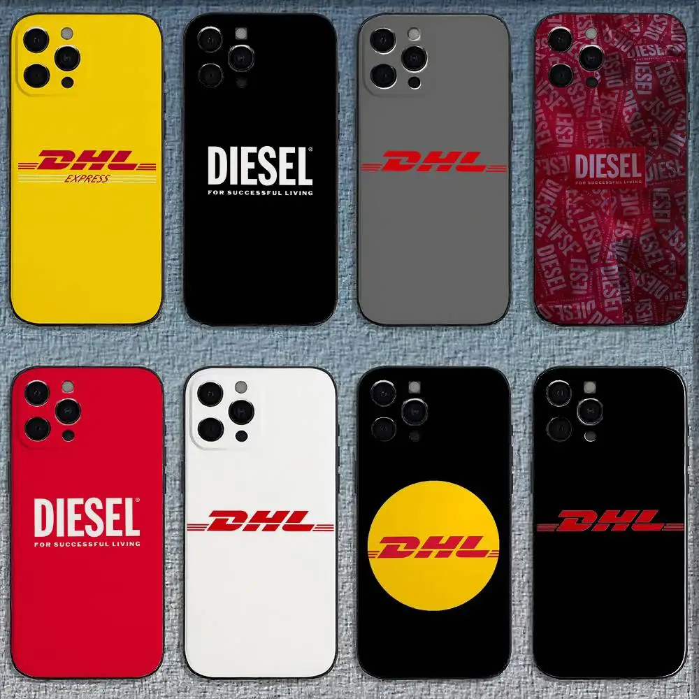 D-Dhl Express Label Handyhülle Silikon weich für IPhone 16 15 14 13 12 11 Plus Pro Max Plus