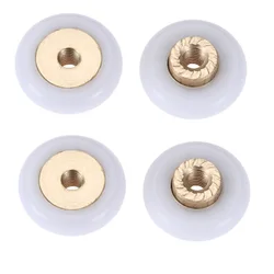 4Pcs 18mm Dia Sliding Shower Door Replacement Wheel Roller Casters Furniture Castors Runners Wheels for Shower Enclosures Runner