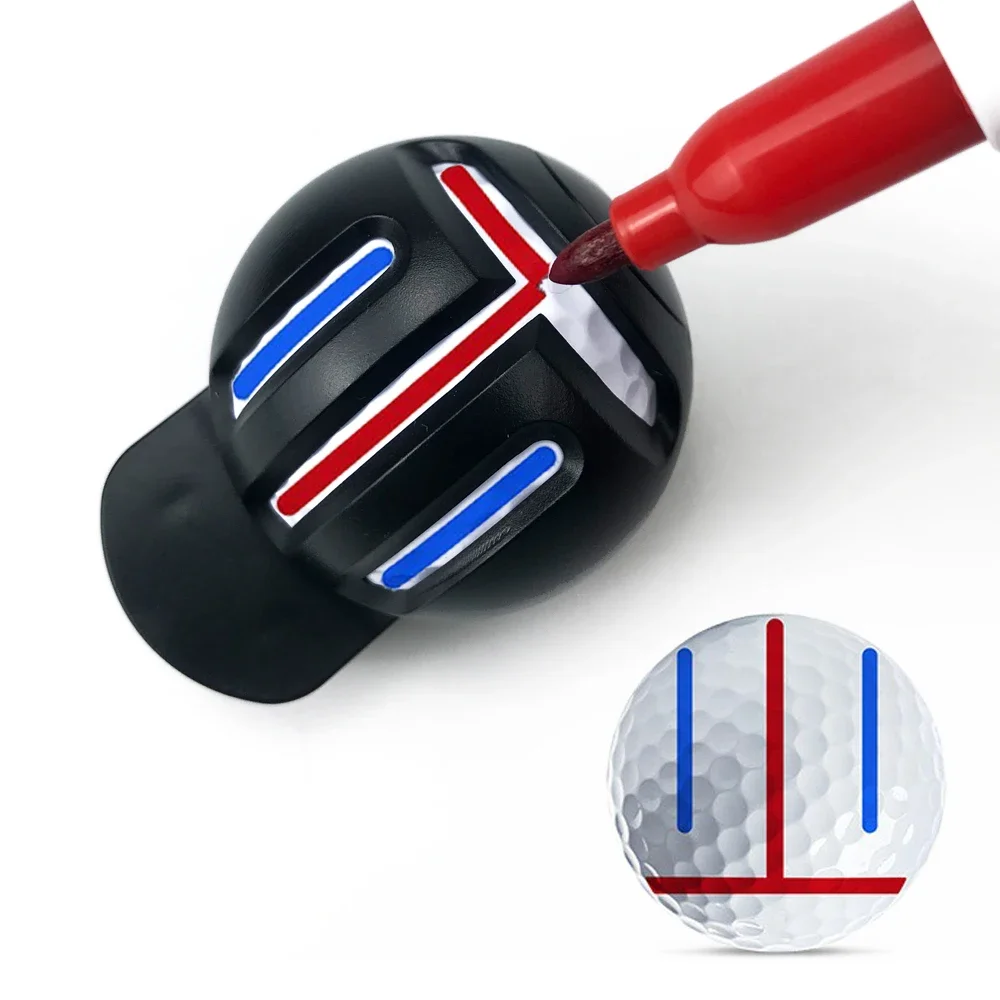 Three Line Clip Golf Ball Liner Marker Template Marker Pen Putting Positioning Aids Outdoor Tool Golf Sport Accessories