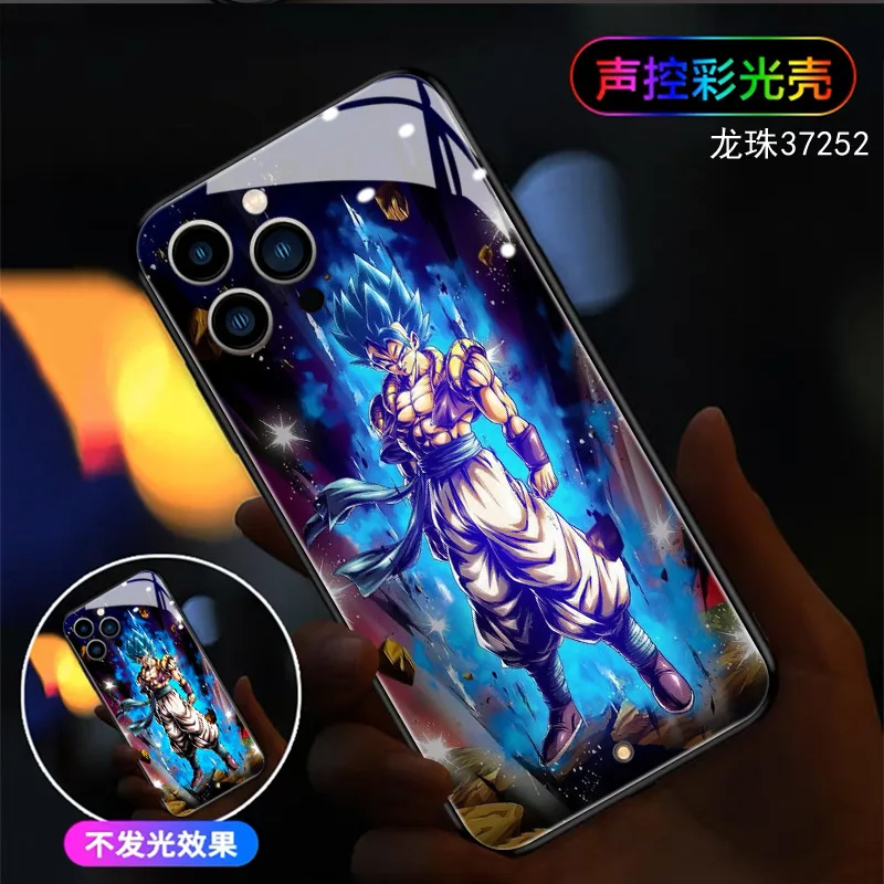 Dragon Ball custodia per telefono Anime per Apple iPhone 15 Pro Max 13 14 12 11 ProMAX Cover antiurto per armatura musica Light Up Cover per telefono