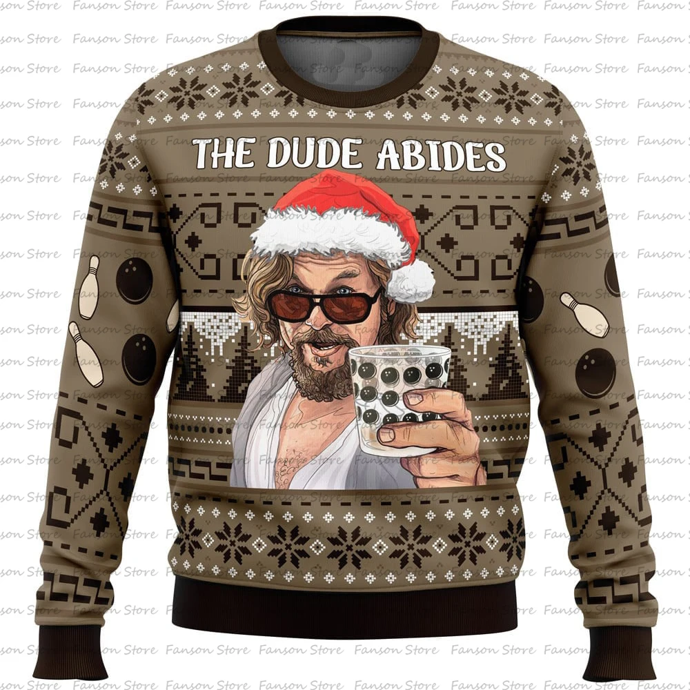 Sweat à capuche imprimé 3D The Dude Abides The Big Lebowski pour hommes et femmes, pull Sportedly, Noël, nouveau, à la mode, 202