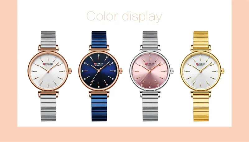 CURREN 9081 Elegante Damen-Quarzuhr, wasserdicht, Edelstahlarmband, Business-Damenuhr, Relojes De Mujer – Detail 4