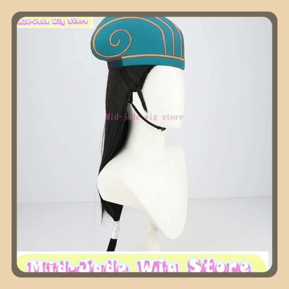 ミッドジェイドウィッグストアヤボーイ孔明コスプレウィッグアニメゲームコスプレブラックハーフジップストレートハロウィンパーティー
