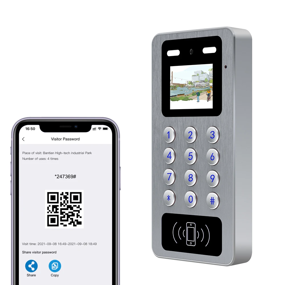 V530 visual intercom, QR code, card swiping, Bluetooth and other functions New generation visual intercom access control device