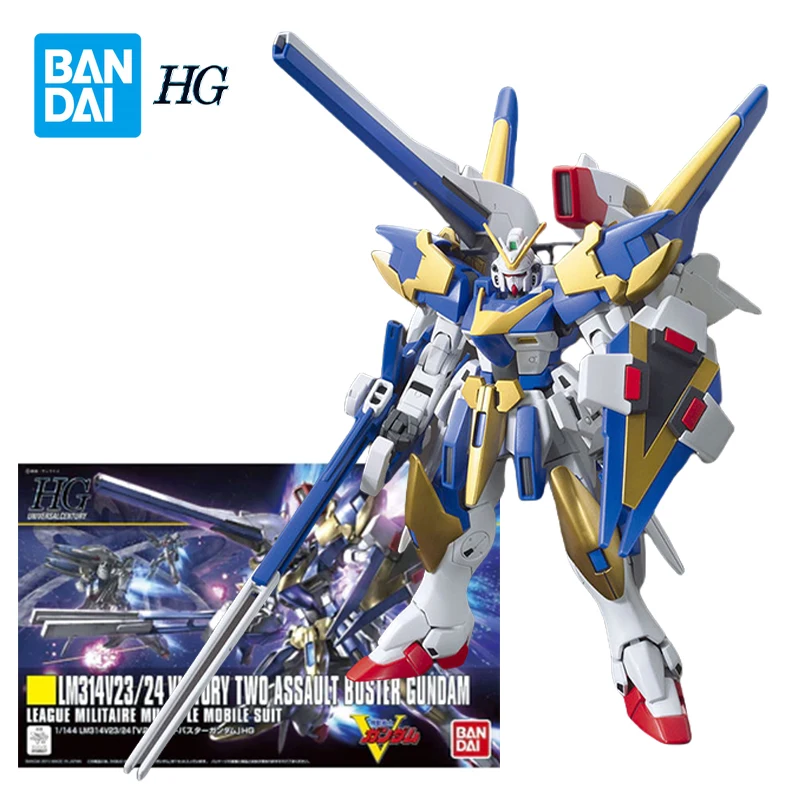 Bandai HGUC V2 Assault-Buster Gundam Anime Figures LM314V23/24 Victory 2 Mobile Suit Gundam Toys for Boys Gifts