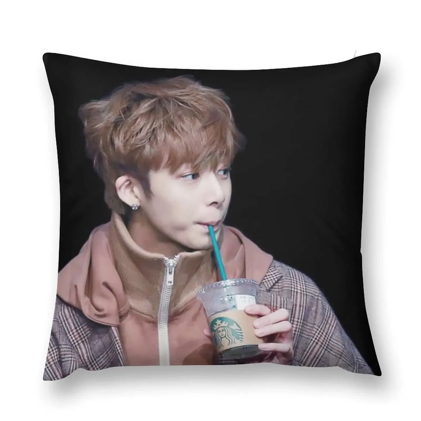 

Hyungwon Monsta X Throw Pillow Pillowcases ornamental pillows pillow