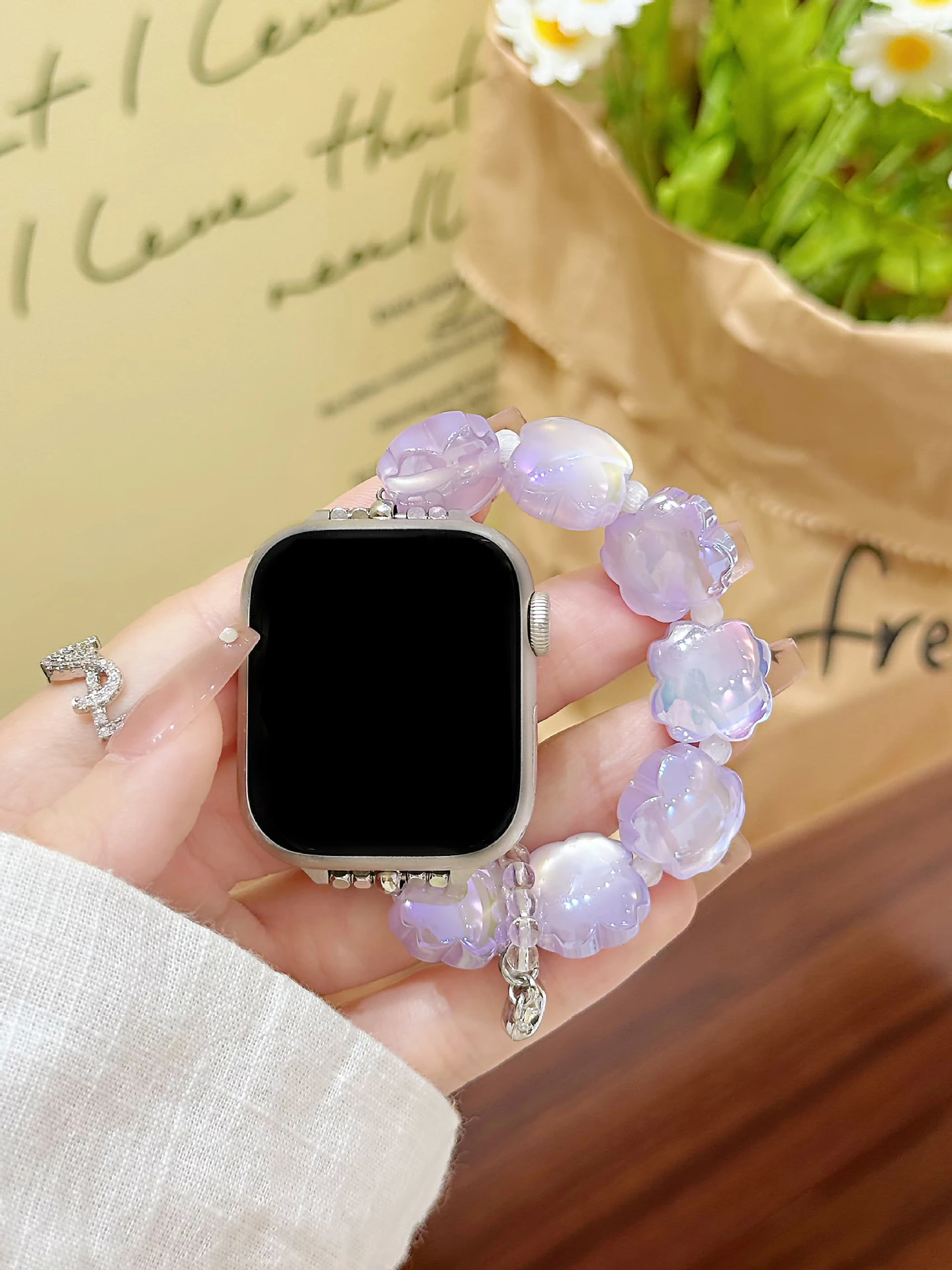 Cute Colorful Beaded Bracelet Resin Watch Band for Apple Watch Series 11 10 9 8 7 6 5 4 3 Ultra SE 46mm 49mm 45mm 41mm 44mm 42mm