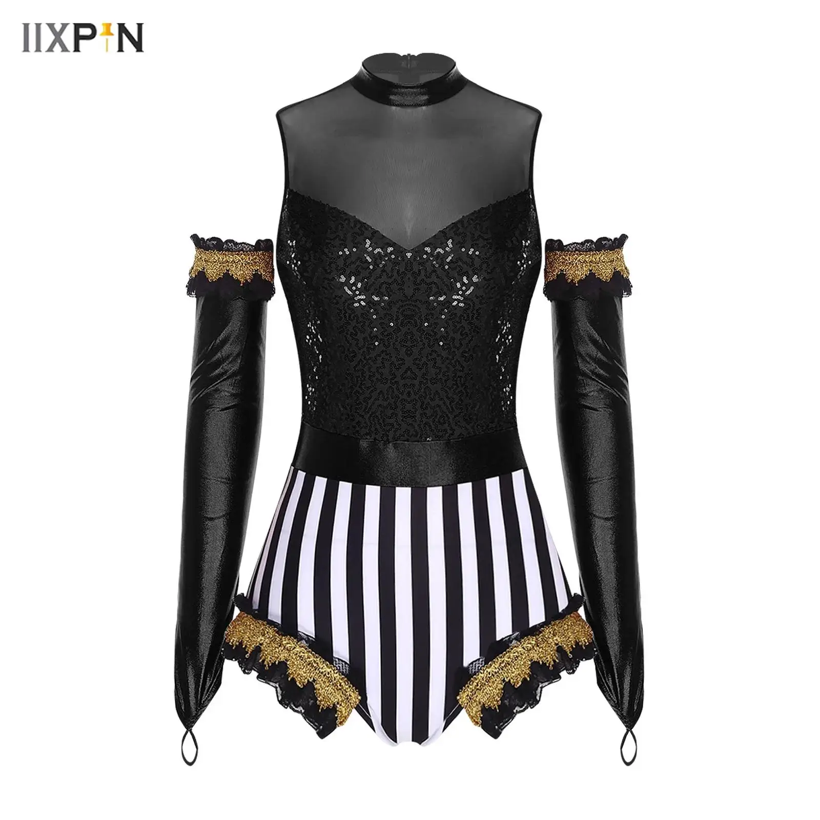 

Женское боди с рюшами и погонами, боди волшебника с перчатками, блестками, цирковой барабанщик, карнавальный костюм на Хэллоуин