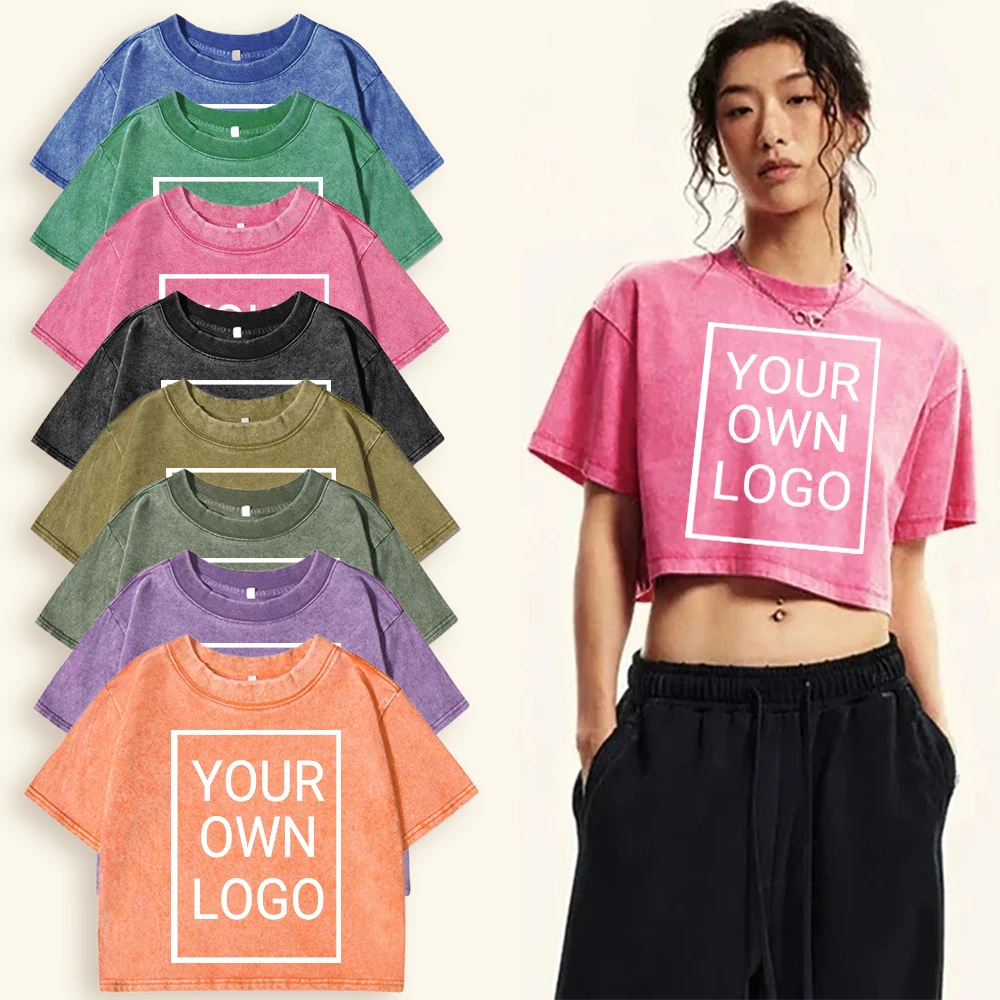 

Женские потертые футболки с рисунком логотипа «сделай сам», летняя универсальная футболка с круглым вырезом, тонкая, с коротким рукавом, мягкая укороченная уличная одежда Y2K