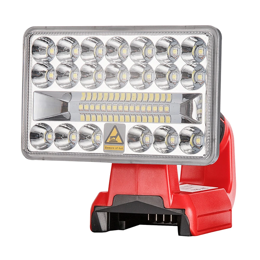 18W 2000lm Draagbare Led-Werklamp Voor Milwaukee 18V Batterij Oplaadbare Led-Schijnwerper Draadloze Zaklamp Met Usb-Poort