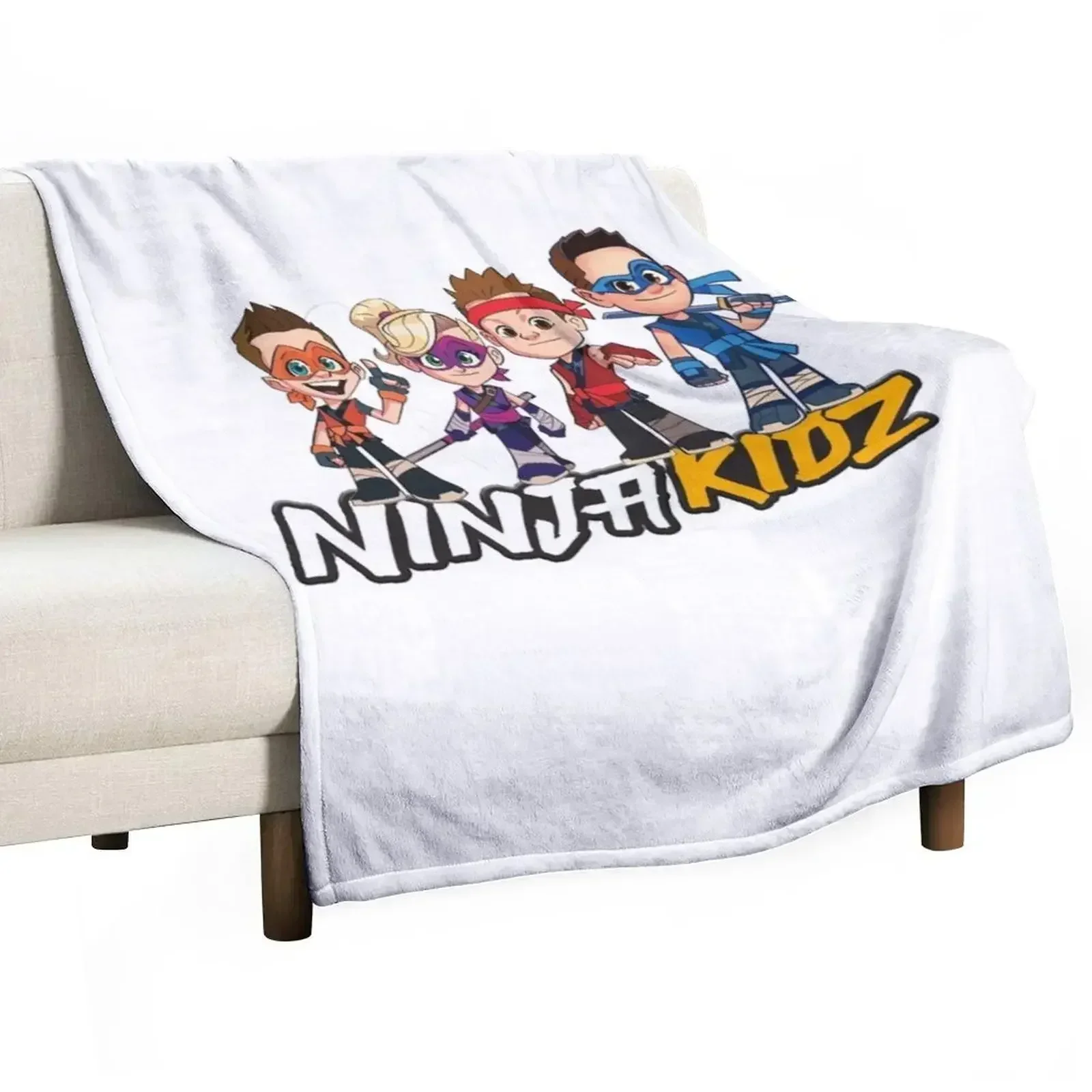 

Ninja Kidz TV Throw Blanket Decorative Sofas Bed Fashionable Furry Blankets