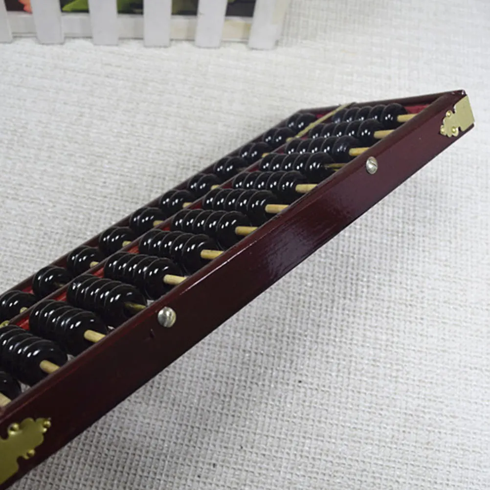 المعداد الخشبي العتيق 13 قضبان أداة العد الحسابي للطلاب البالغين تعلم الحساب