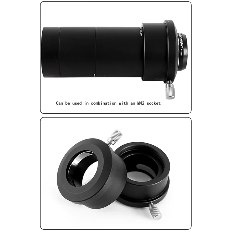 【ABUP】M48 العدسة كم العدسة M48 إلى 1.25 بوصة حلقة نقل العدسة ملحقات التلسكوب الفلكي لـ ZWO Etal