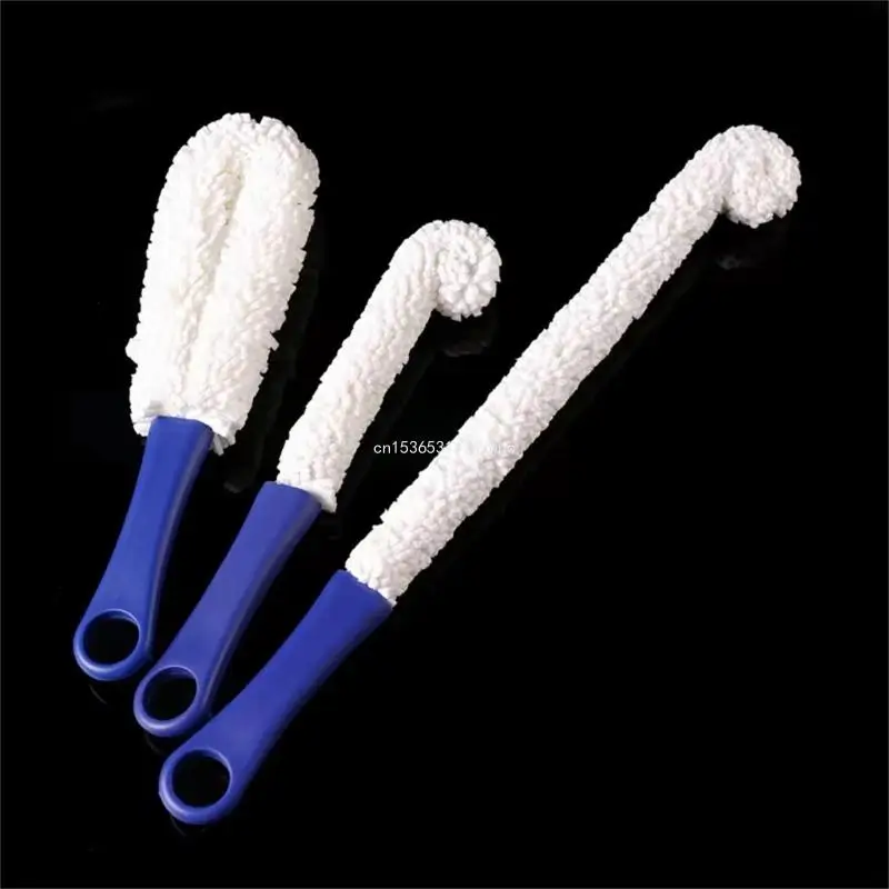 Dropship 3Pcs Flexible Bottle Brush Foams Wine Glass Cleaning Brush for Goblets Glasses