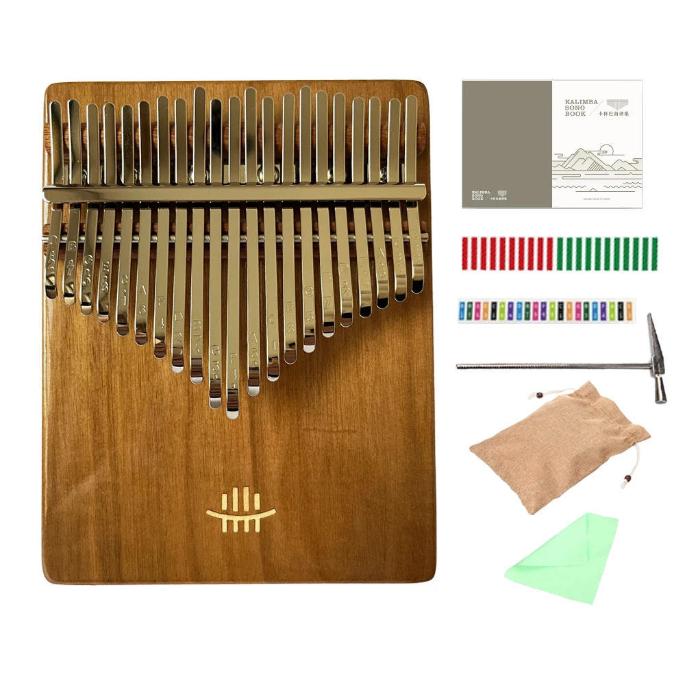 Hluru 17 مفتاح صندوق الجوز كاليمبا المهنية 21 مفتاح الرنان الإبهام البيانو إصبع البيانو خشب الورد Mbira للمبتدئين #3