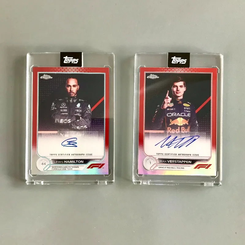 Fan Made DIY 2022TC F1 Mercedes Hamilton Red Bull Verstappen 5 Numbered Red Refractor for Serious Racing Card Collectors