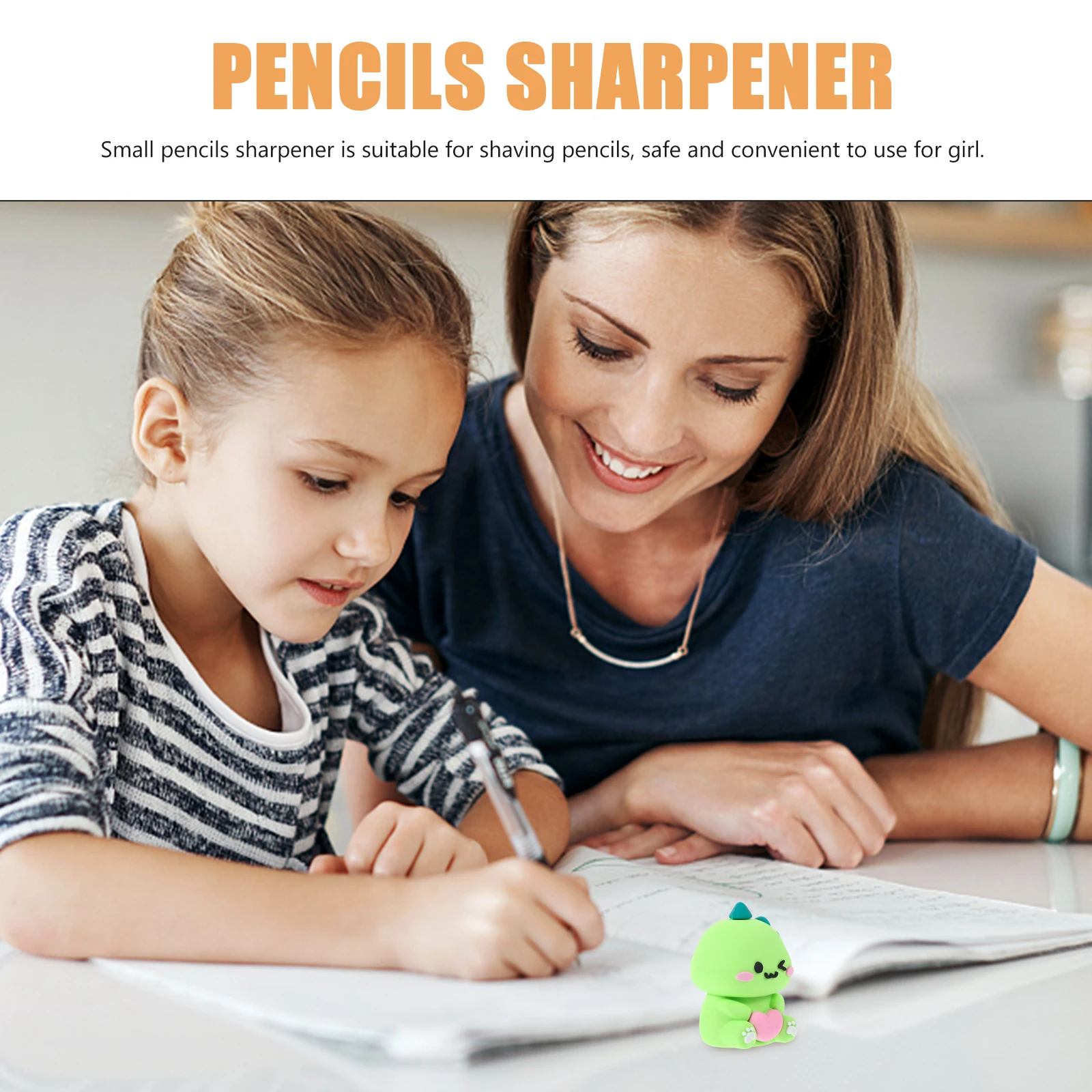 Cute Cartoon Pencil Sharpener Dinosaur Decorative Small Manual For Home Office Lightweight Portable Shaving