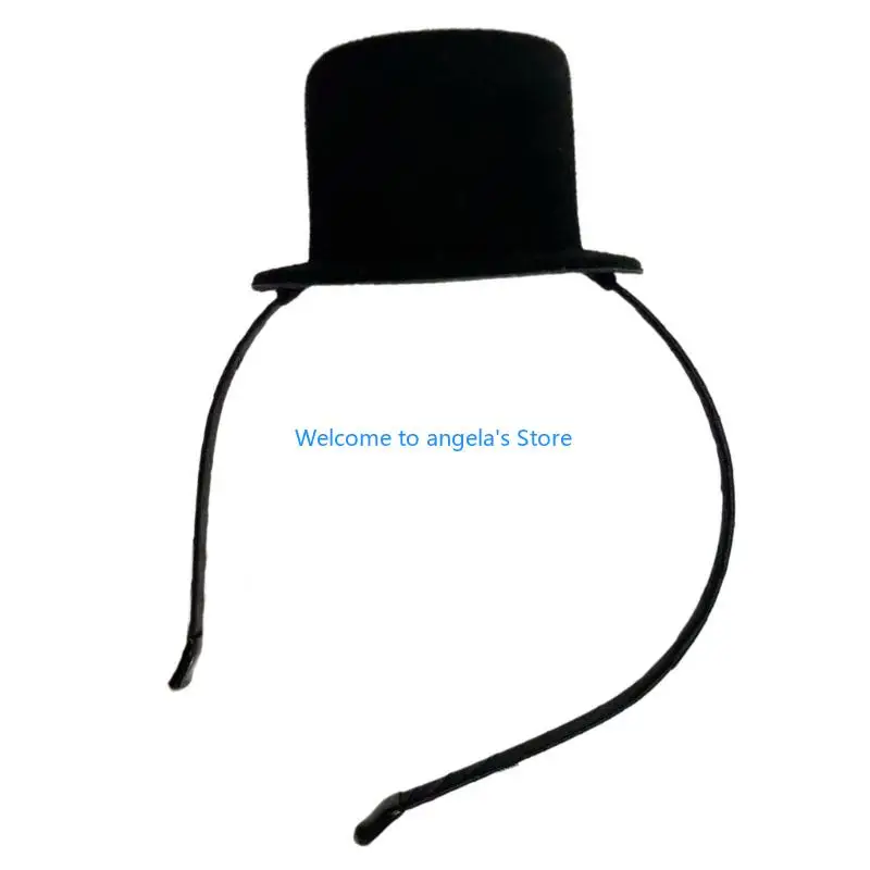

X4YC Adult Mini Top Hat Headband Fascinator Teas Party Headpiece for Womens Gatsby Party Costume Accessories Top Hat Headpiece