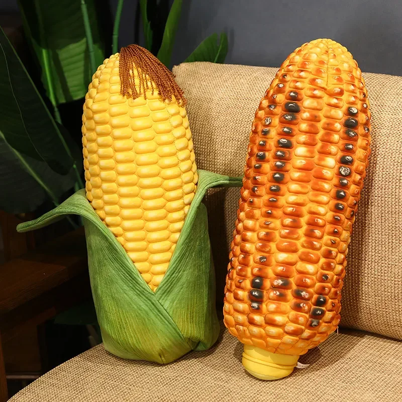 Lifelike Plush Grilled Corn Toy Stuffed Soft Simulation Plant Corn Pillow Home Decor throw Pillow Cushion