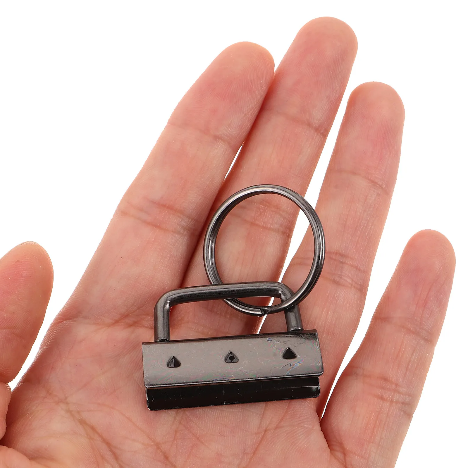 

Набор фурнитуры для брелоков, 30 шт.: металлические концевые зажимы для стропы, пряжки, разъемные кольца, кольца для ключей с зажимом для сумок, кошельков и молний