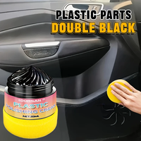 Automotive interior plastic refurbishment cream - double black instrument panel, tire and seat interior plastic polishing agent,