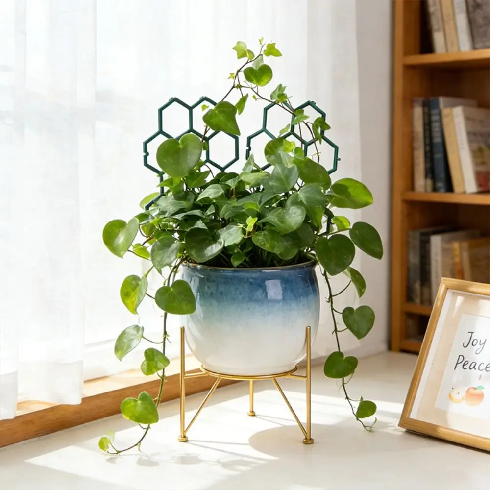Honeycomb Design Plant Support Rustproof Plastic Stackable Honeycomb Plant Trellis Durable Windproof Plant Support Poles