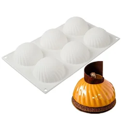 1 Piece 3D Silicone Cake Mold Mousse Cupcake Tray Chiffon Chocolate Moulds Random Color