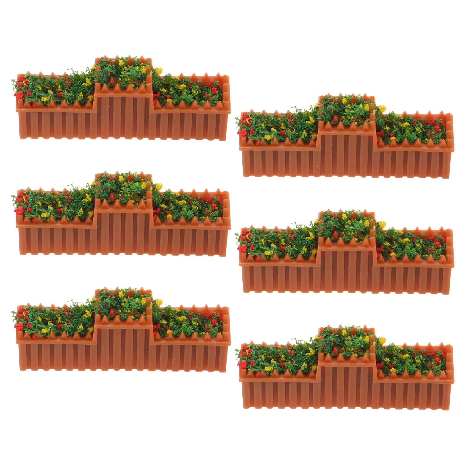 6Pcs Miniature Potted Faux Plants for Decor Tiny Fake Greenery Artificial Mini Flowerpots Micro Landscape Terrarium