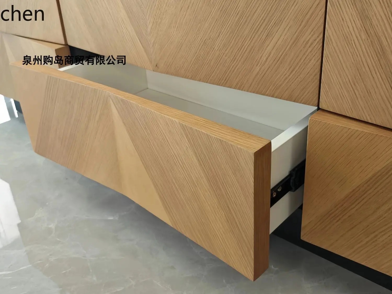 YFY  Minimalist Lacquer Sideboard Cabinet Solid Wood Entryway Living Room Storage Wall-Mounted Chest of Drawers Decorative