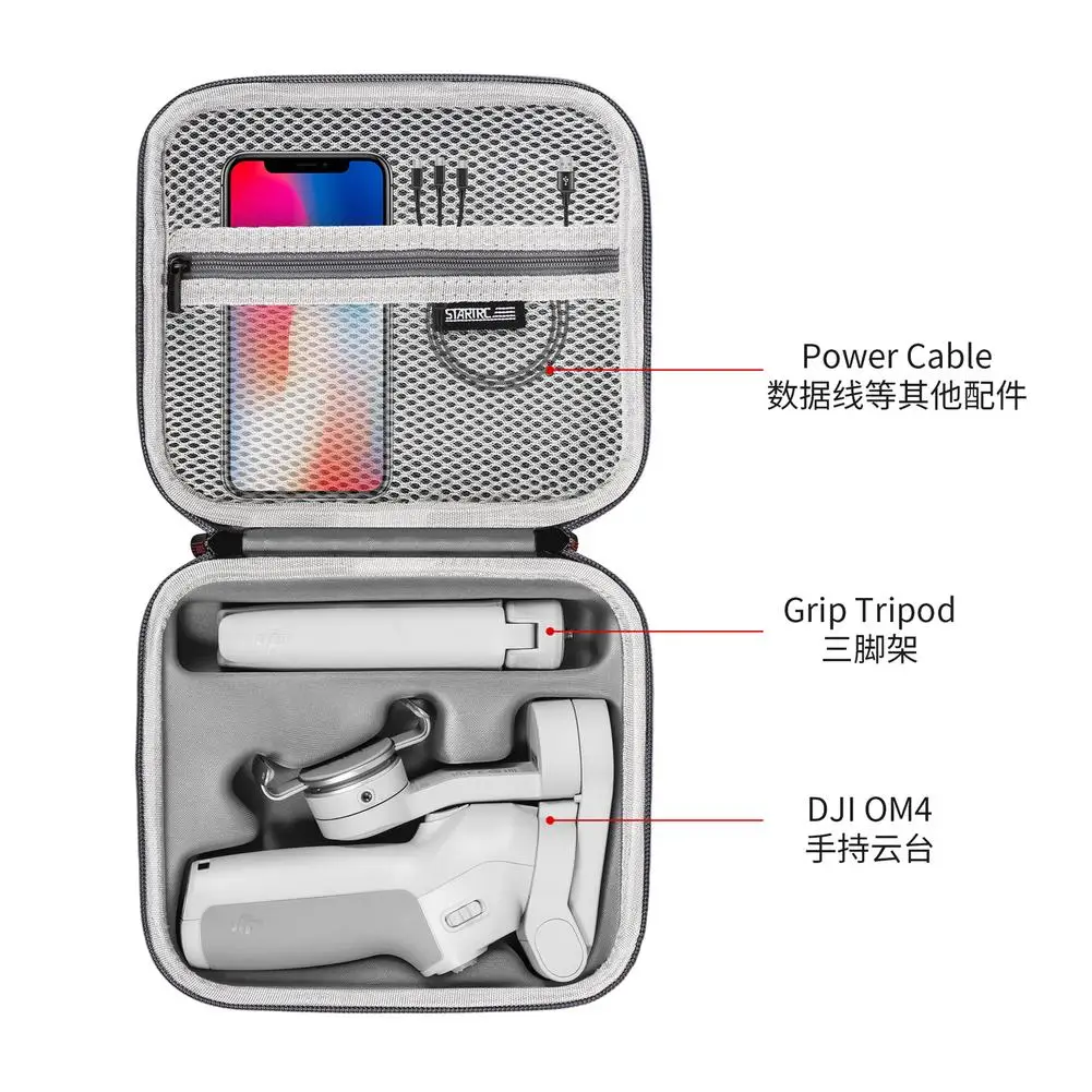 Bolsa de almacenamiento de cardán estabilizador, estuche de transporte para Dji Osmo Mobile Se/om 4 Se/ Om 4, cardán de mano portátil, bolsa de