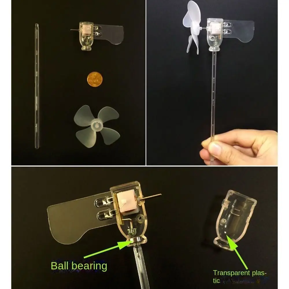 New Mini Windmill LED Light Wind Power Generation Safe Riding Small Windmill Creative Ornament Car Decorations