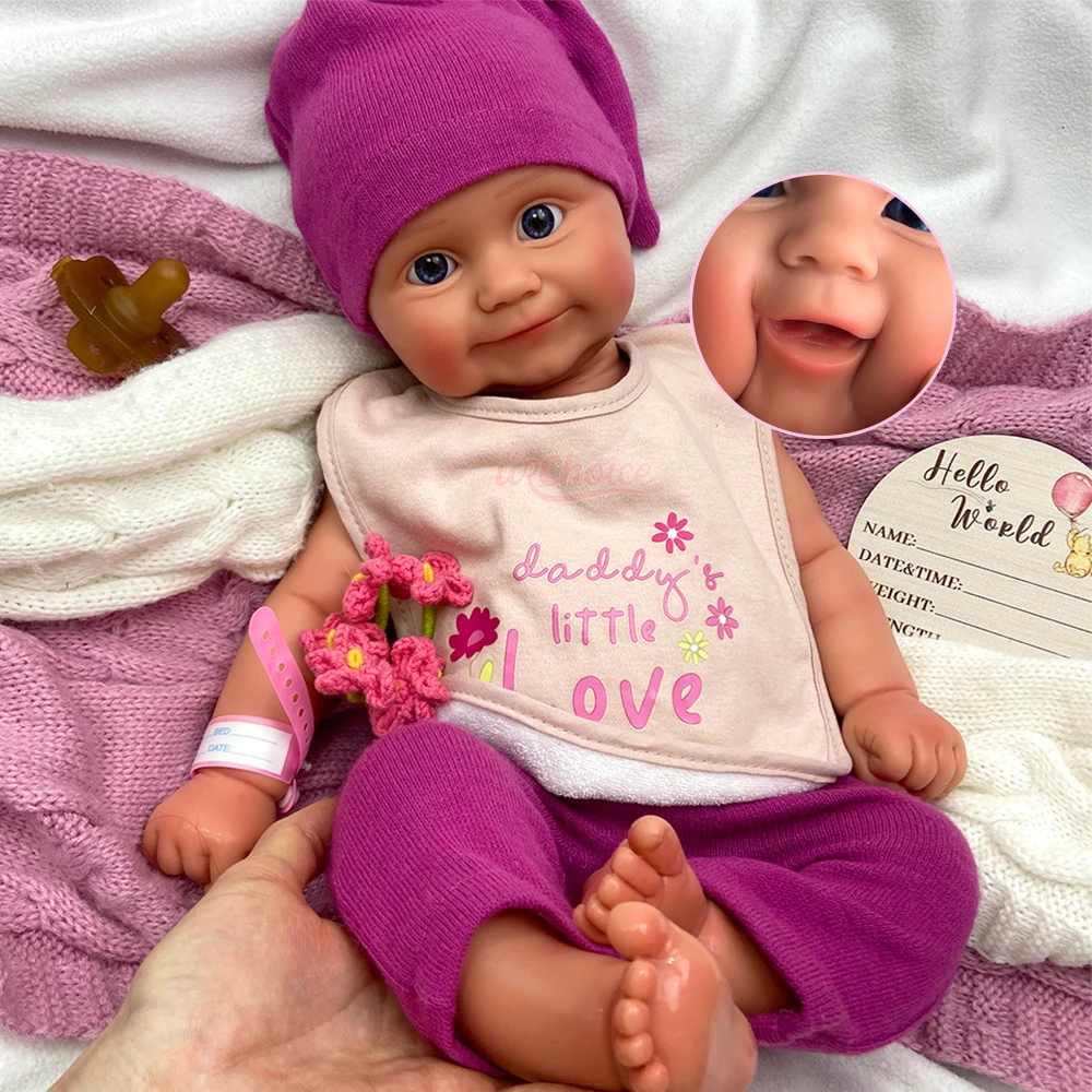 

Реалистичная силиконовая кукла-реборн девочка Мэдди, 50 см, цельное тело, с открывающимся ртом, утяжеленная, для эмоциональной поддержки