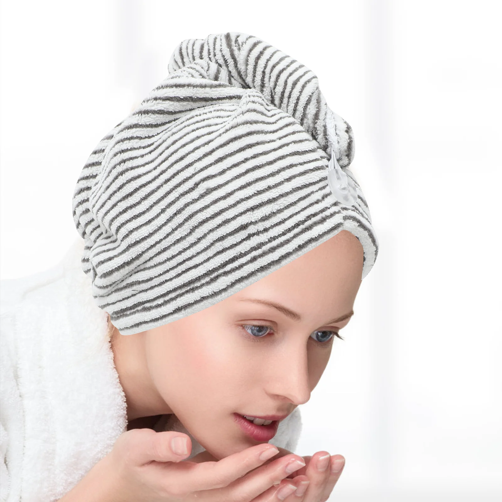 المرجان الصوف سميكة الشعر عمامة تجفيف غطاء سوبر ماصة لينة الشعر التفاف منشفة سريعة الجافة حمام دش قبعة قابلة لإعادة الاستخدام للنساء
