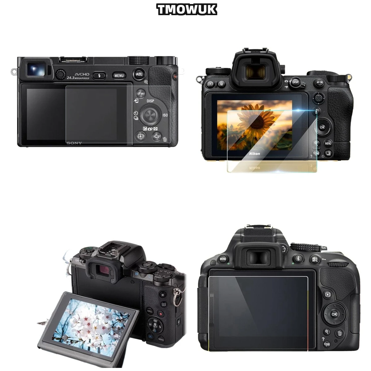 

For Nikon D5300 D54 D5500 D5300 D5600, Seamless Fit 9H Tempered Glass Guard