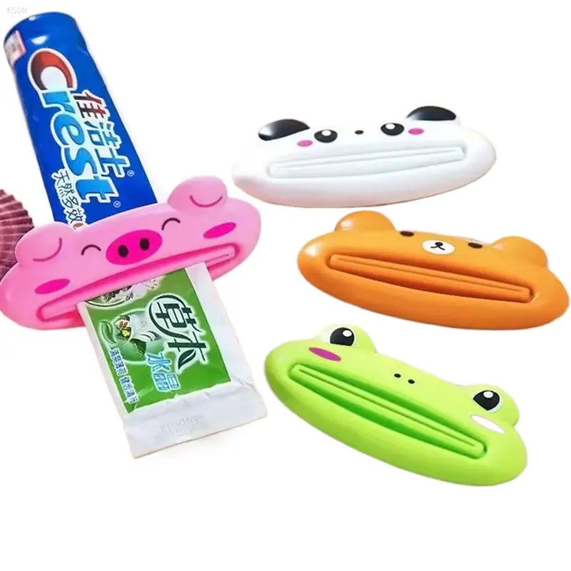 

NSDM Toothpaste Tube Squeezer Dispenser,Cartoon Toothpaste Cap Dispenser For Cosmetic Facial Cleanser Bathroom Accessory