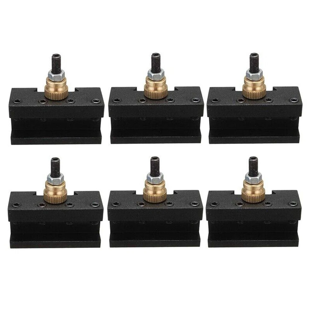 

6pcs 14 12 Lathe Quick Change Post Facing Milling TurningTool Holder Stable Processing Cylindrical Shank Type