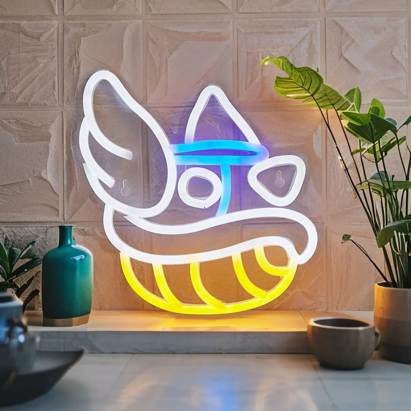 

Светодиодная неоновая лампа Chi-buy в виде маленького монстра, питание от USB, неоновая вывеска, ночник, подходит для спальни, свадьбы, Хэллоуина, Дня благодарения, Рождества.
