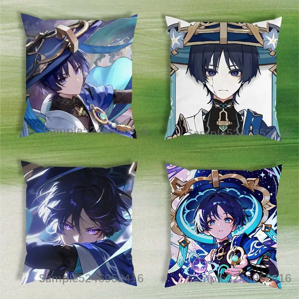 S-Scaramouche Genshin Impact Pillowcases Cute Funny Pillow Case For Wedding Party Home Decor Comfy Pillow Cover