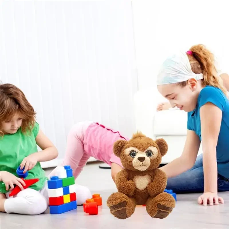 25cm Interactive Bear Plush Toy with Music Cute Electric Music Bear Lovely Stuffed Kids Birthday Xmas Christmas Gift 아기 유아 장난감