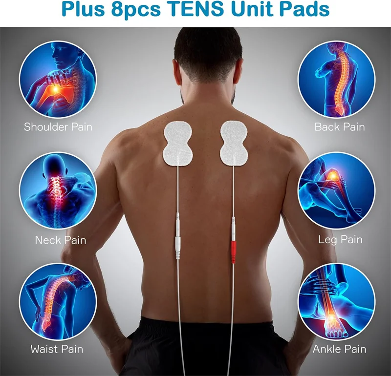 TENS＆EMSプロコンビネーションフットマッサージャー、神経と筋肉の刺激装置、神経障害、循環、ボディ用