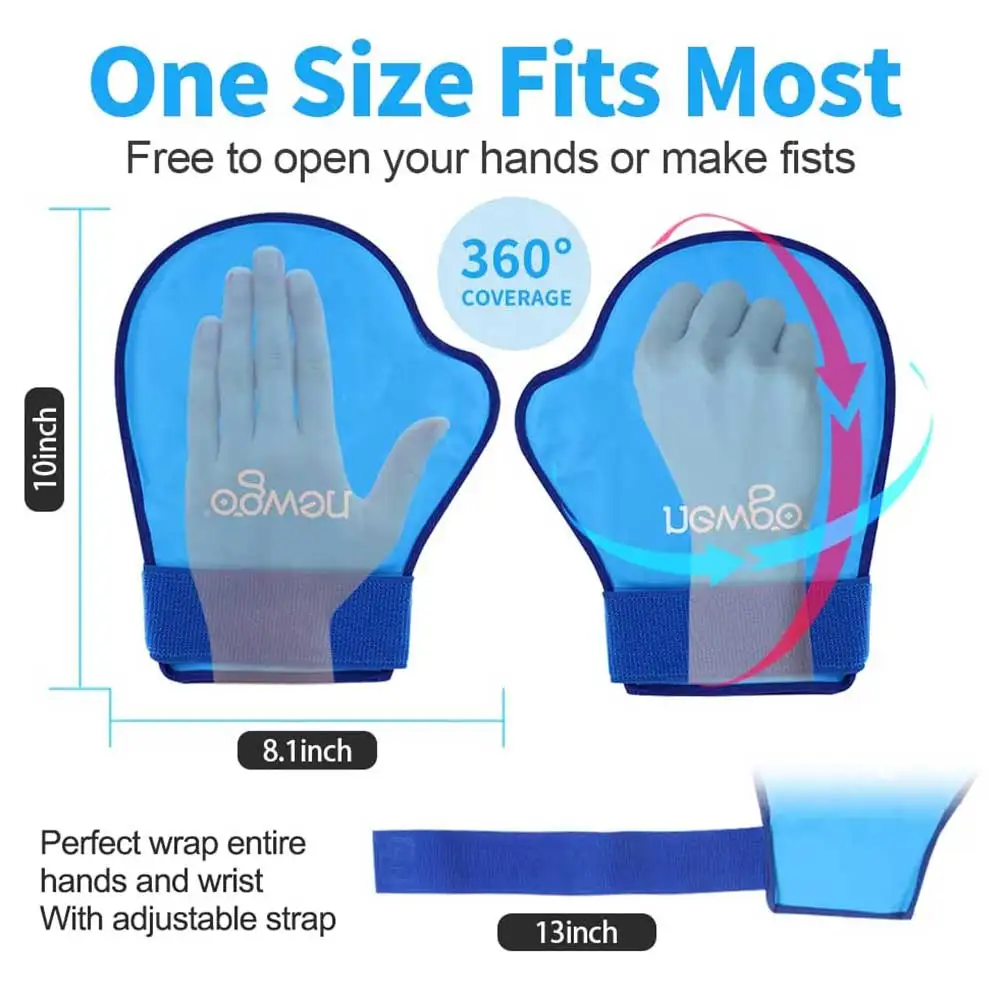 Reusable Hand Ice Pack Golves For Pain Relief Hot Cold Gloves For Chemotherapy Neuropathy Ice Gloves For Hands Finger Injuries